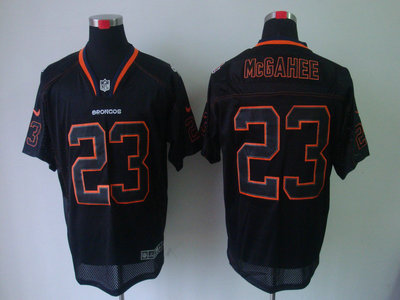 Nike Denver Broncos 23 Willis McGahee Lights Out Black Elite Jersey