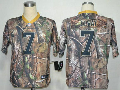 Nike Denver Broncos 7 John Elway Camo Realtree Jersey