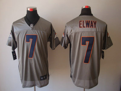 Nike Denver Broncos 7 John Elway Grey Shadow 2012 Nike NFL Elite Jersey