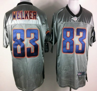 Nike Denver Broncos 83 Wes Welker Grey Elite Jersey