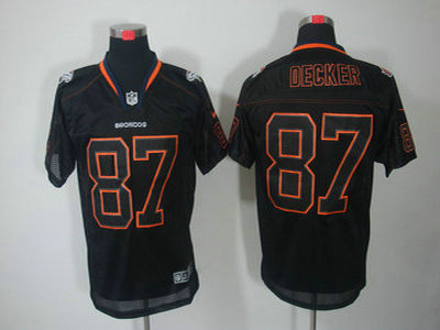 Nike Denver Broncos 87 Eric Decker Lights Out Black Elite Jersey