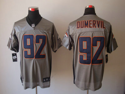 Nike Denver Broncos 92 Elvis Dumervil Grey Shadow 2012 Nike NFL Elite Jersey
