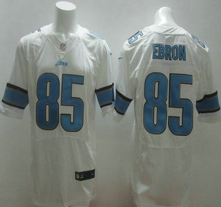 Nike Detroit Lions #85 Eric Ebron White Elite Jersey