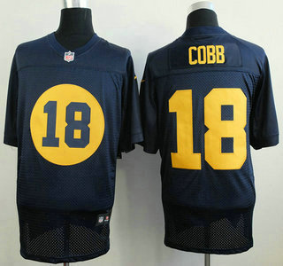 Nike Green Bay Packers #18 Randall Cobb Navy Blue Elite Jersey