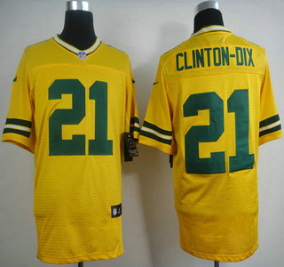 Nike Green Bay Packers #21 Ha Ha Clinton-Dix Yellow Elite Jersey