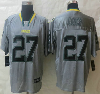 Nike Green Bay Packers #27 Eddie Lacy Lights Out Grey Elite Jersey