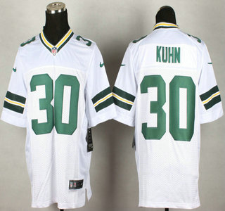 Nike Green Bay Packers #30 John Kuhn White Elite Jersey