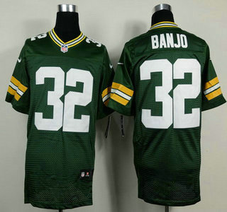 Nike Green Bay Packers #32 Chris Banjo Green Elite Jersey