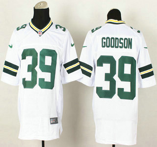 Nike Green Bay Packers #39 Demetri Goodson White Elite Jersey