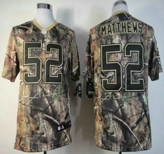 Nike Green Bay Packers #52 Clav Matthews Camo Elite Jersey