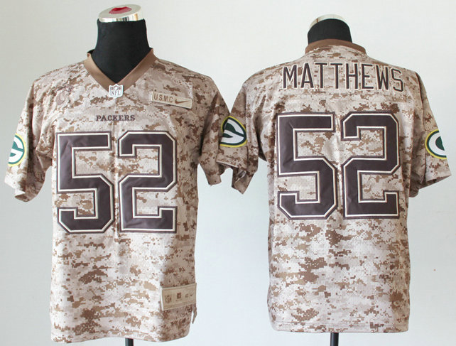 Nike Green Bay Packers #52 Clay Matthews US.Mccuu 2013 Camo Elite Jersey