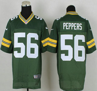 Nike Green Bay Packers #56 Julius Peppers Green Elite Jersey