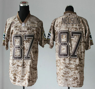 Nike Green Bay Packers #87 Jordy Nelson US.Mccuu 2013 Camo Elite Jersey