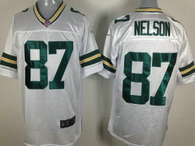 Green Bay Packers 87 Jordy Nelson White 2012 Nike NFL Elite Jerseys 