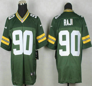 Nike Green Bay Packers #90 B.J. Raji Green Elite Jersey