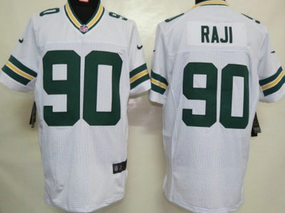 Nike Green Bay Packers 90 B.J. Raji White 2012 Nike NFL Elite Jersey