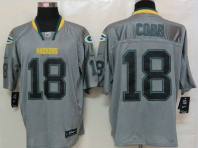 Nike Green Bay Packers 18 Randall Cobb Lights Out Gray Elite Jersey