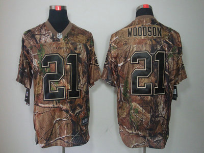 Nike Green Bay Packers 21 Charles Woodson Camo Elite Jersey