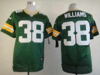 Nike Green Bay Packers 38 Tramon Williams Green Elite NFL Jerseys