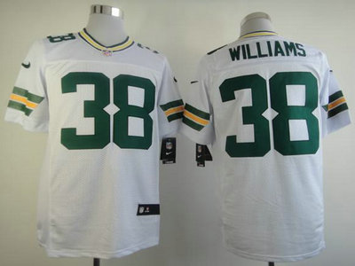 Nike Green Bay Packers 38 Tramon Williams White Elite NFL Jerseys