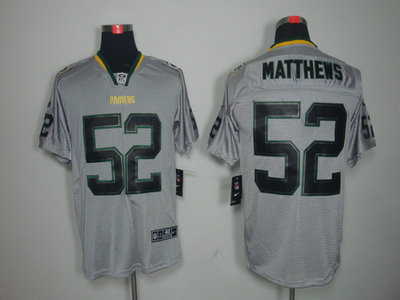 Nike Green Bay Packers 52 Clav Matthews Lights Out Black Name Grey Elite Jerseys