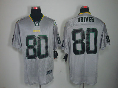 Nike Green Bay Packers 80 Donald Driver Lights Out Grey Elite Jerseys