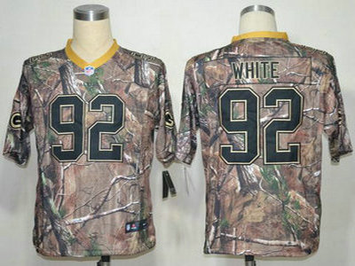 Nike Green Bay Packers 92 Reggie White Camo Realtree Jersey