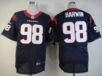 Nike Houston Texan 98 Connor Barwin Blue Elite NFL Jerseys