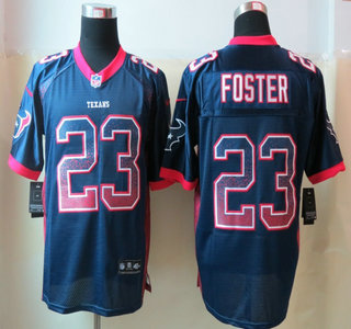 Nike Houston Texans #23 Arian Foster Drift Fashion Blue Elite Jersey