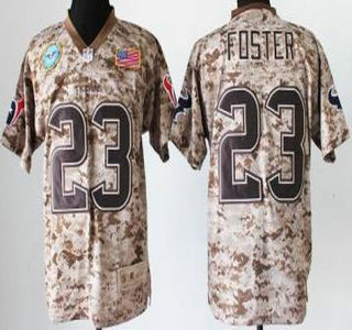 Nike Houston Texans #23 Arian Foster Salute to Service Digital Camo Elite Jersey