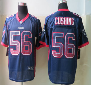 Nike Houston Texans #56 Brian Cushing Drift Fashion Blue Elite Jerseys