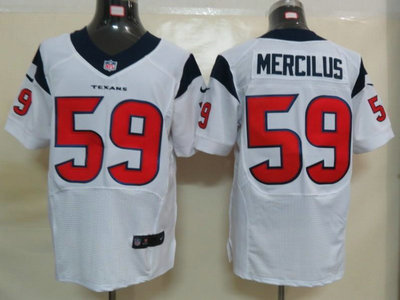 Nike Houston Texans 59 Whitney Mercilus White 2012 Nike NFL Elite Jersey