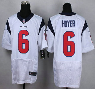 Nike Houston Texans #6 Brian Hoyer White Elite Jersey