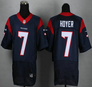 Nike Houston Texans #7 Brian Hoyer Blue Elite Jersey