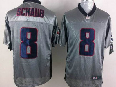 Nike Houston Texans 8 Matt Schaub Gray Elite Jersey