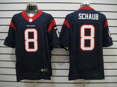 Nike Houston Texans 8 Matt Schaub Dk.Blue 2012 Nike NFL Elite Jersey