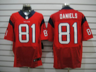 Nike Houston Texans 81 Owen Daniels Red Elite Jersey