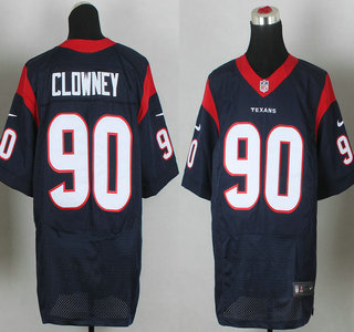 Nike Houston Texans #90 Jadeveon Clowney Navy Blue Elite Jersey