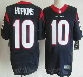 Nike Houston Texans 10 DeAndre Hopkins Blue Elite Jersey