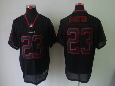 Nike Houston Texans 23 Arian Foster Lights Out Black Elite Jersey