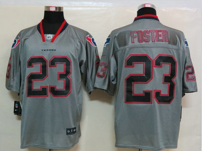 Nike Houston Texans 23 Arian Foster Lights Out Grey Elite Jerseys