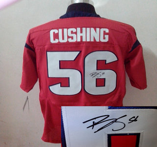 Nike Houston Texans 56 Brian Cushing Red Signed Elite Jersey