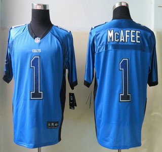 Nike Indianapolis Colts #1 Pat McAfee Drift Fashion Elite Blue Jersey