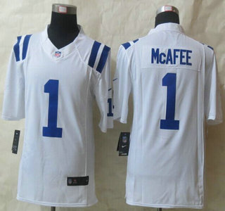 Nike Indianapolis Colts #1 Pat McAfee White Limited Jersey