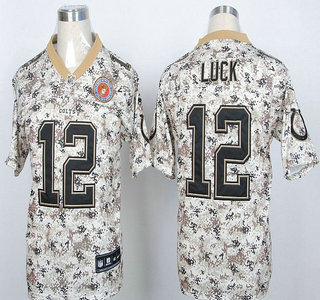 Nike Indianapolis Colts #12 Andrew Luck 2013 Camo Elite Jersey