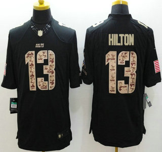 Nike Indianapolis Colts #13 T.Y. Hilton Salute to Service Black Limited Jersey