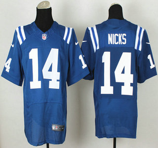 Nike Indianapolis Colts #14 Hakeem Nicks Royal Blue Elite Jersey