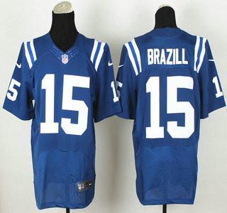 Nike Indianapolis Colts #15 LaVon Brazill Blue Elite Jersey