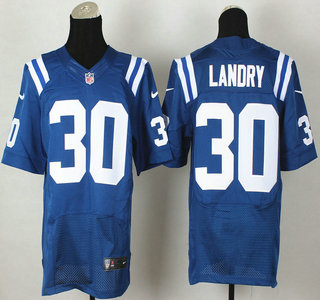 Nike Indianapolis Colts #30 LaRon Landry Blue Elite Jersey