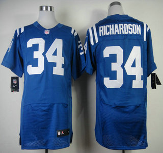 Nike Indianapolis Colts #34 Trent Richardson Blue Elite Jersey